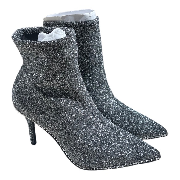 NEW Coach Whitny Bootie Silver Metallic - Picture 1 of 7